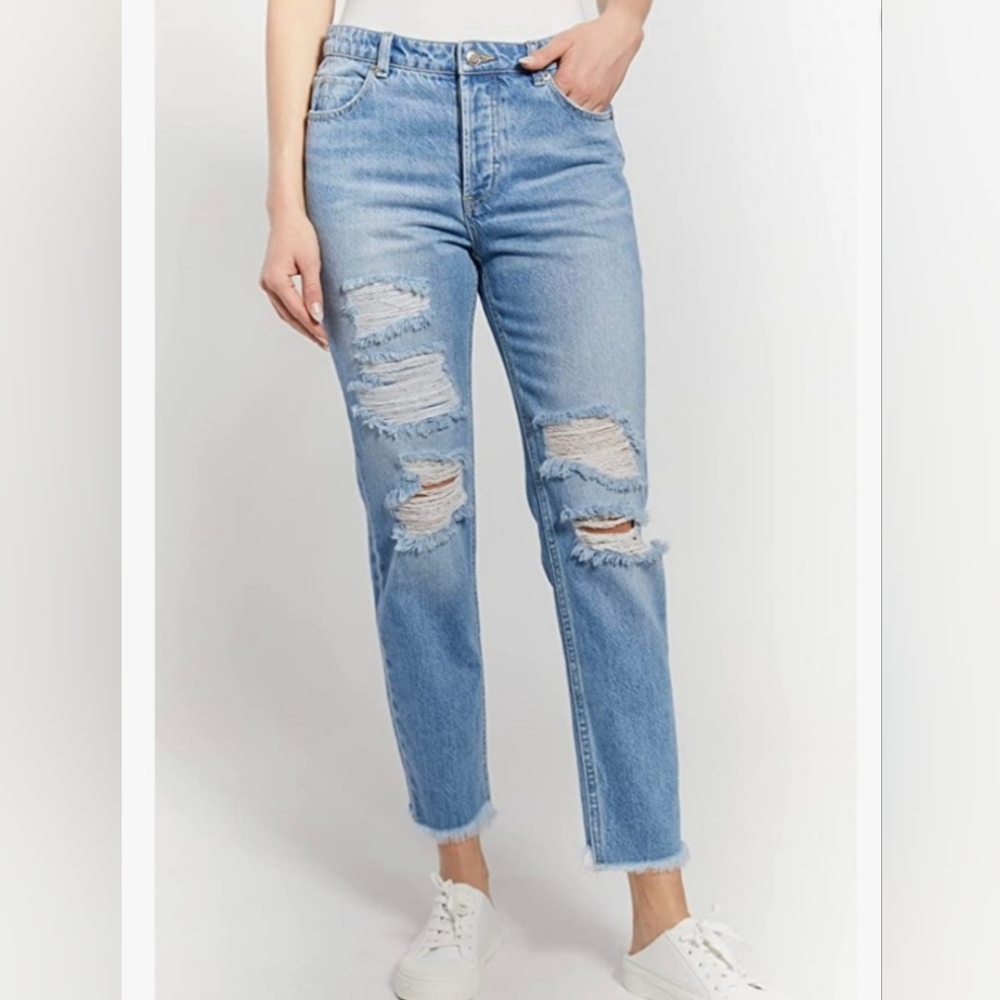 OAT New York Boyfriend Fit Distressed Jeans - Size 29